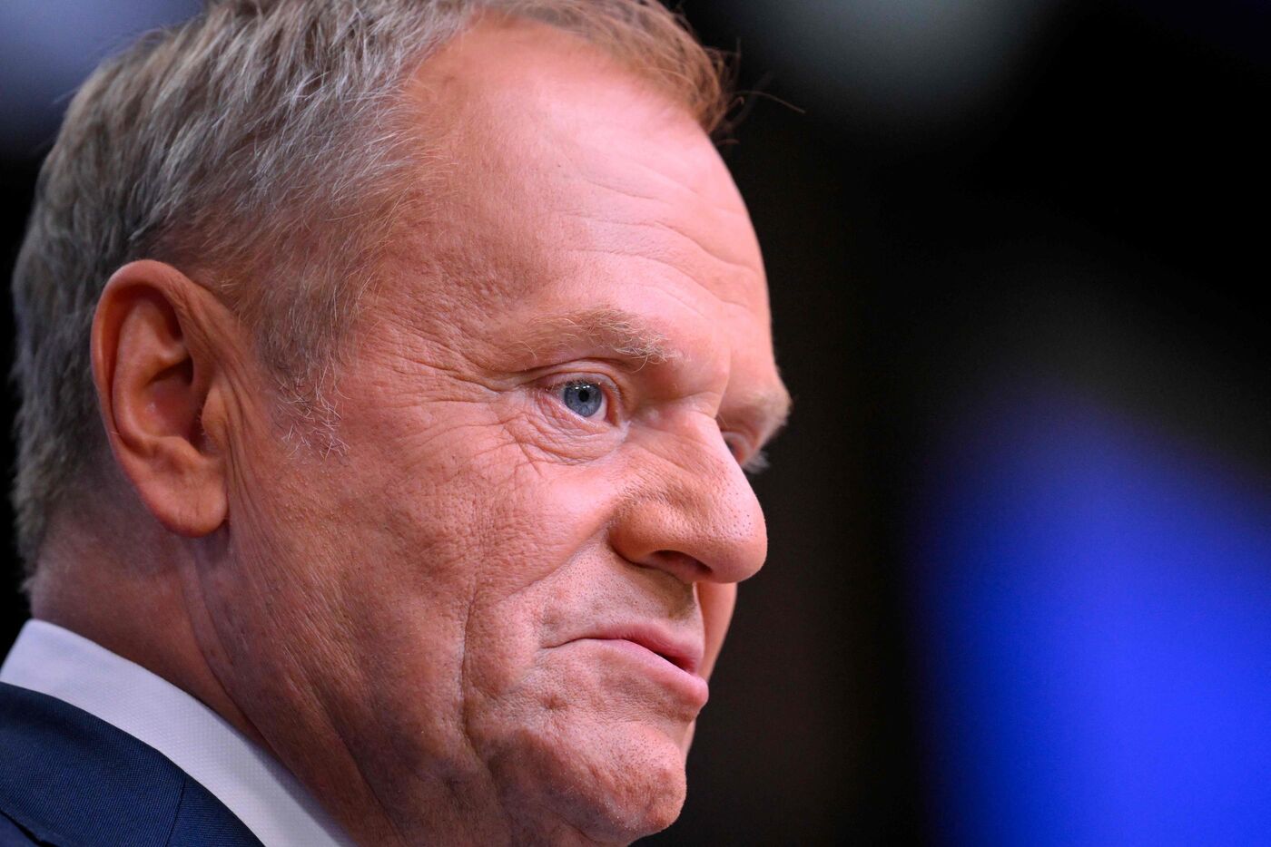 Le Premier ministre polonais Donald Tusk a dénoncé « de multiples violations de l’espace aérien ». AFP/JOHN THYS